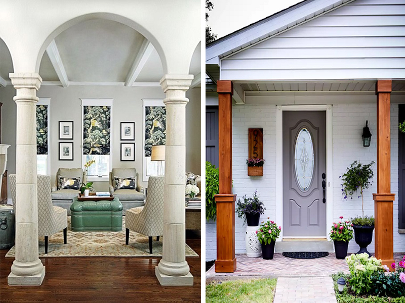 15 Modern House Front Pillar Designs For Home 2023