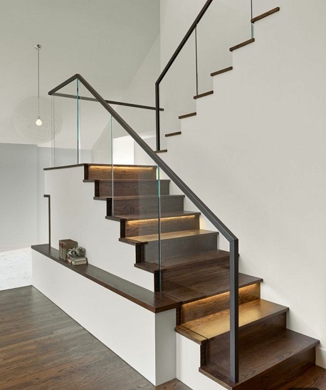 Contemporary Glass Stair Railing