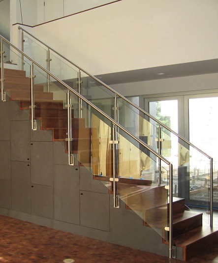 Duplex Staircase Glass Railing Design