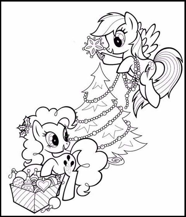My Little Pony Christmas Coloring Sheet