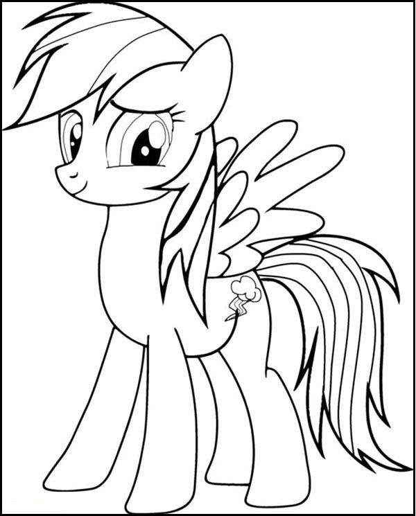 My Little Pony Coloring Rainbow Dash Page