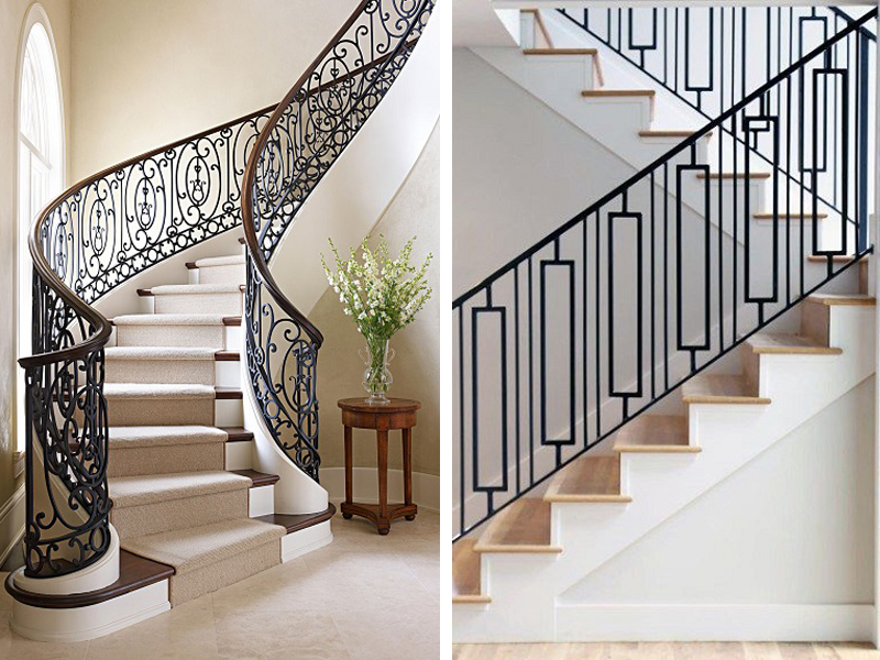 Simple & Modern Iron Railing Designs For Stairs 2023