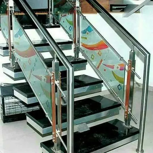 Stairs Railing Design In Steel And Glass