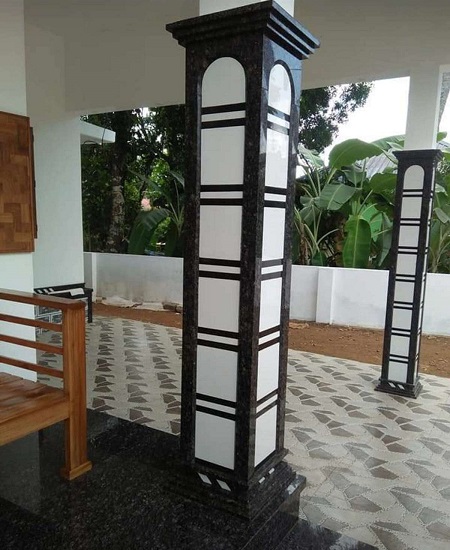 Pillar Granite Design In Home Front