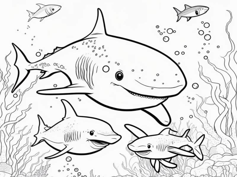 Shark Coloring Pages: Top 15 Color Sheets for Kids of all Ages