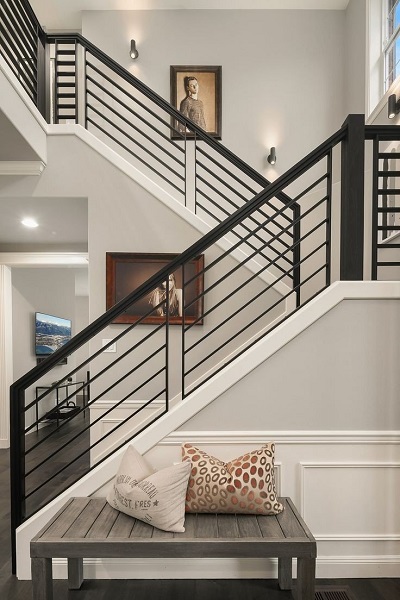 Simple Stairs Railing Designs In Iron