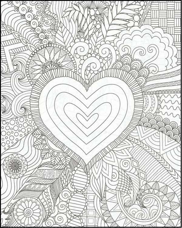 Valentine Heart Coloring 
