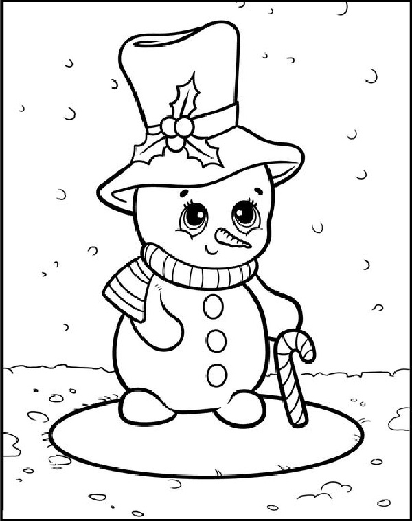 Snowman Coloring Pages For Preschoolers