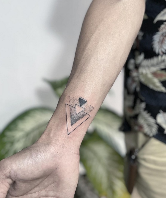 3d Triangle Tattoo