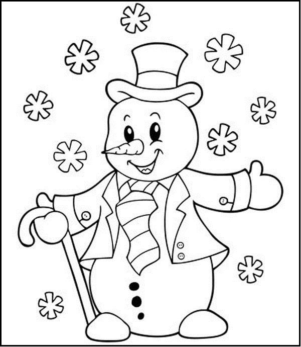 Baby Snowman Coloring Image