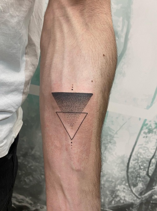 Cool Two Triangle Tattoo