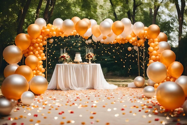 Engagement Ceremony Décor Idea With Balloons