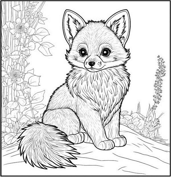 Fox Coloring Pages for Preschoolers