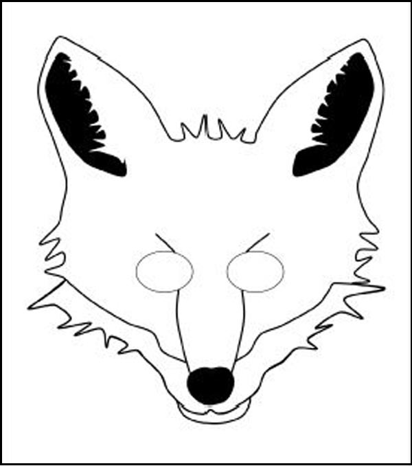 Fox Mask Coloring Page