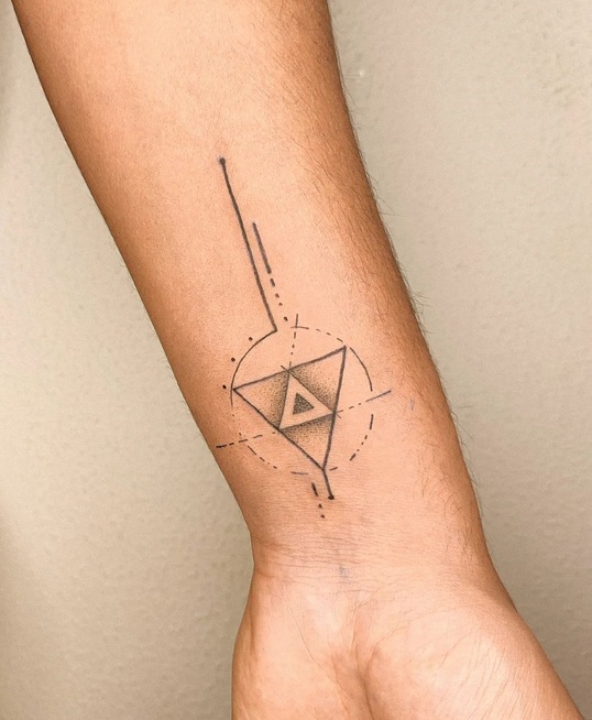 Unique Triangle Tattoo Design