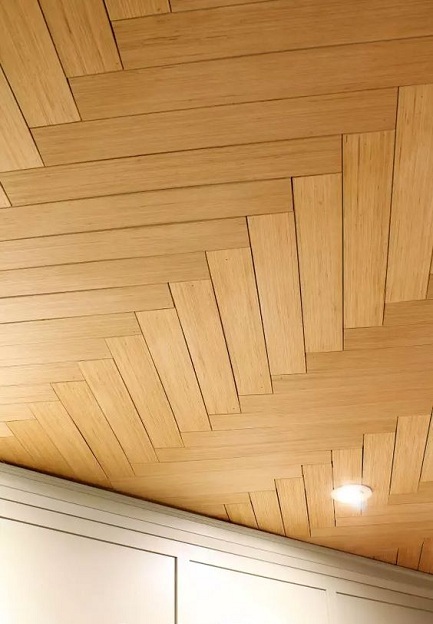 Wood Herringbone Ceiling Pattern