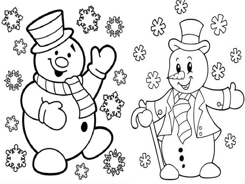 snowman coloring pages