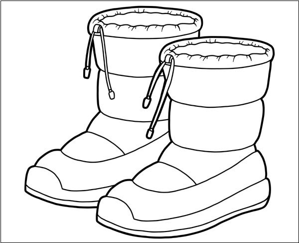 Santa Boots Coloring Pages