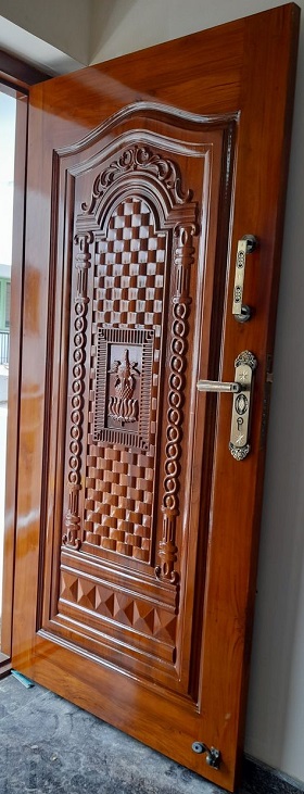 Antique Teak Wood Main Door Design