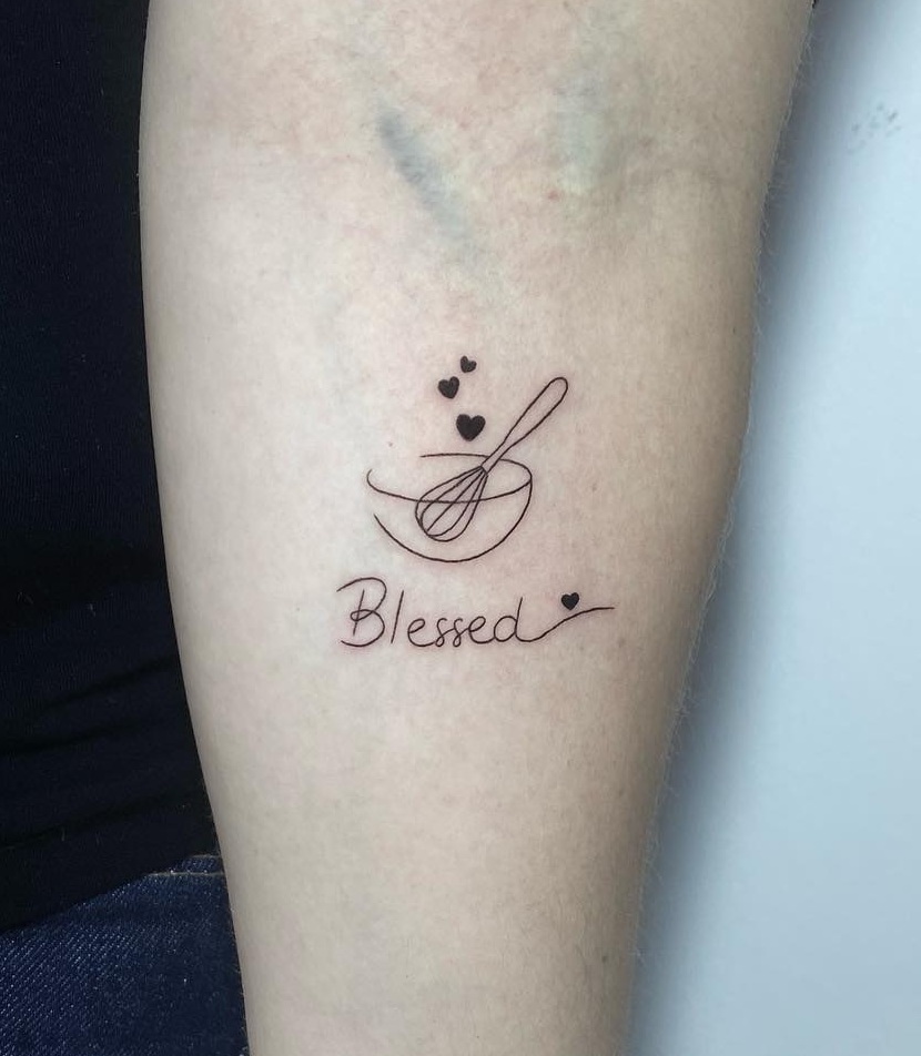 Blessed Tattoo With Hearts