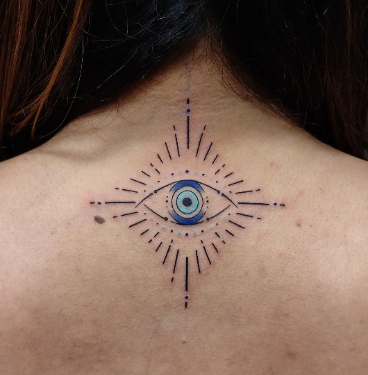 Blue Evil Eye Tattoo
