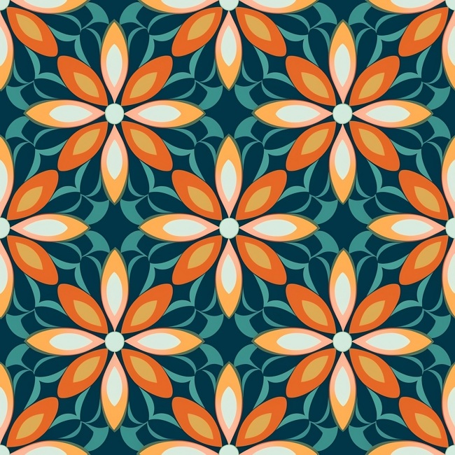 Bright Floral Tile Designs