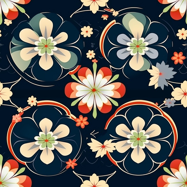 Close-up Flower Tile Designs