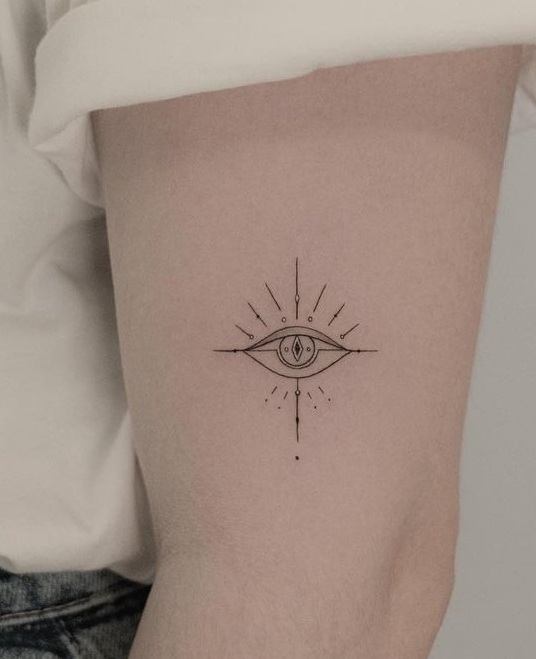 Dainty Evil Eye Tattoo