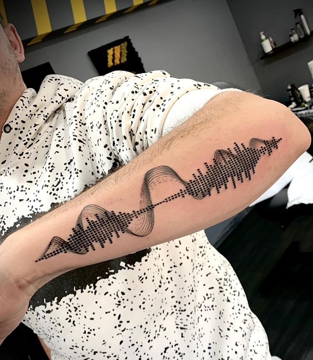 Dotted Soundwave Tattoo Ideas