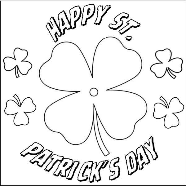 Easy St Patrick's Day Coloring