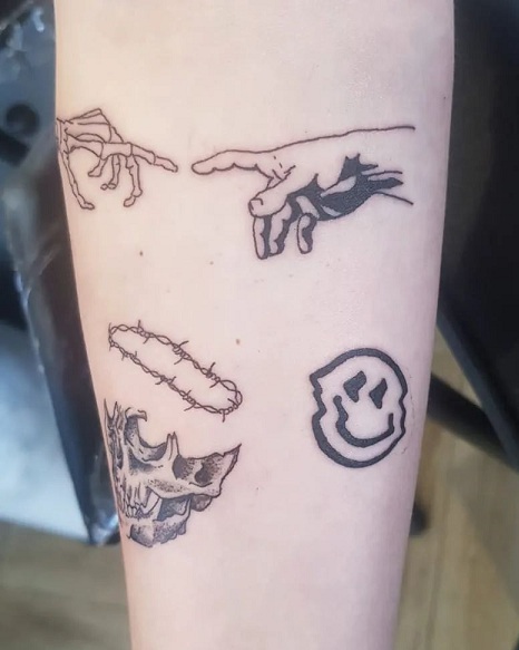 Patchwork Arm Tattoos