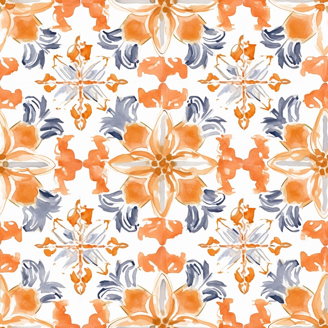 Persian Carpet Pattern Flower Tile Designs