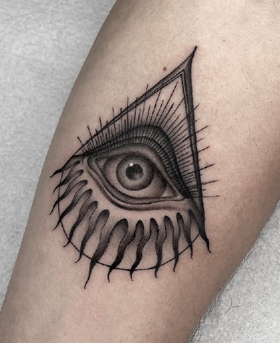 Realistic Evil Eye Tattoo