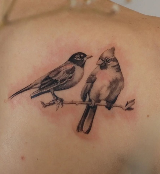 Robin And A Cardinal Tattoo
