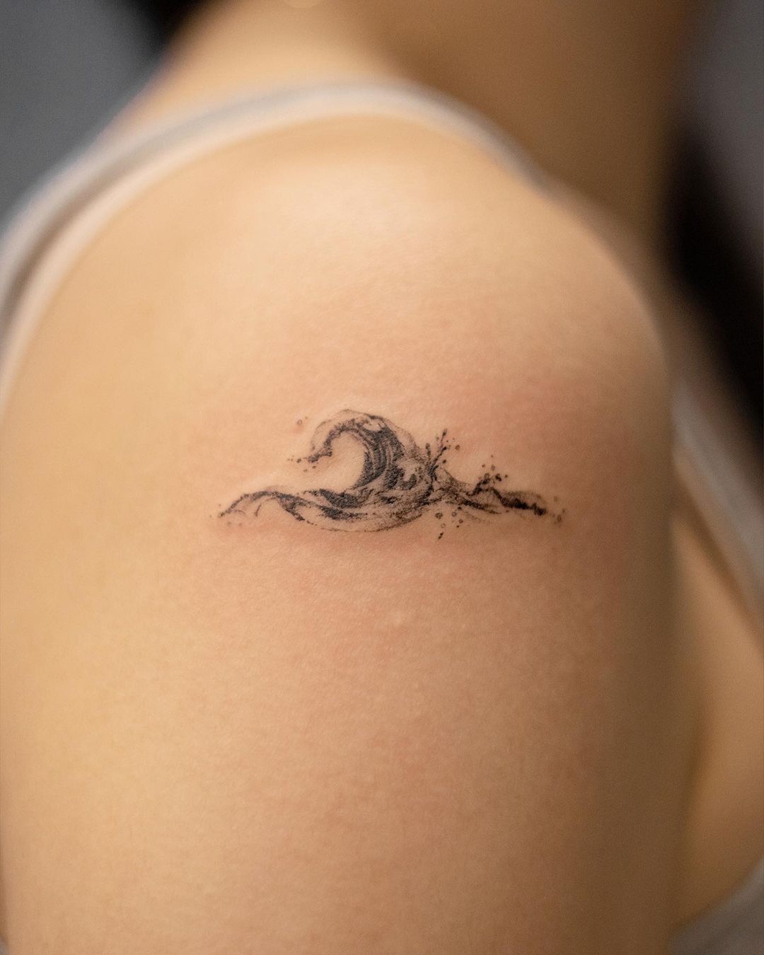 Small tattoo. Waves into mountain. Rib tattoo. | Mountain tattoo, Rib tattoo,  Small tattoos