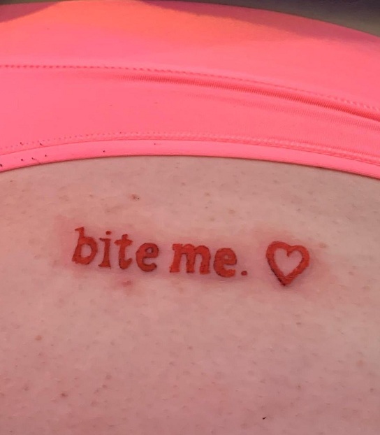 Small Butt Tattoo With A Heart