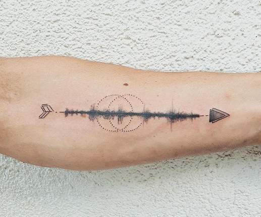Soundwave Tattoo With An Arrow