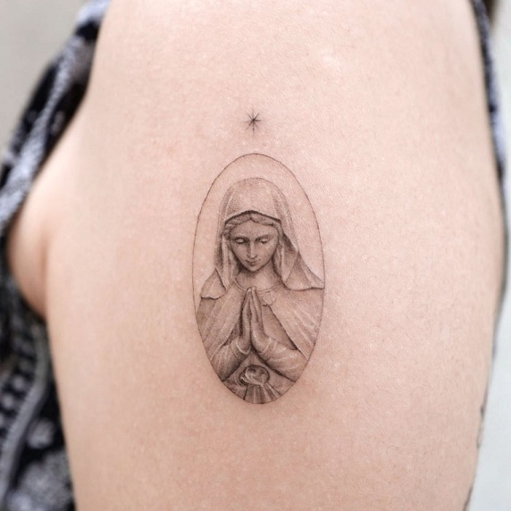 St. Mary Catholic Tattoo Design