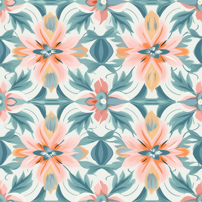 Subtle Flower Tile Designs