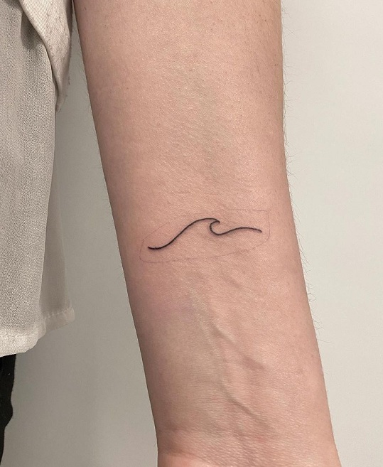 Tiny Wave Tattoo Design