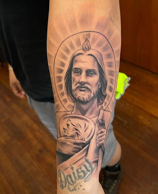 Traditional Catholic Tattoo Design