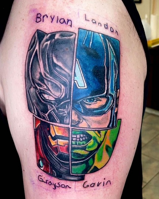 Unique Marvel Avengers Tattoo