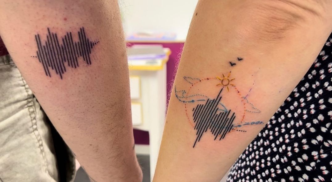 Unique Music Soundwave Pattern On The Arm