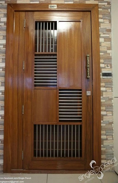 Teak Wood Jali Main Door Design