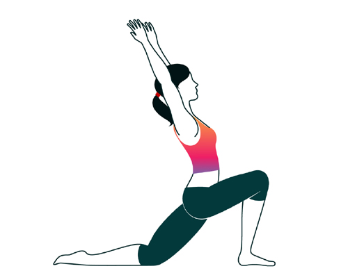 Anjaneyasana (low Lunge) yoga for bloating