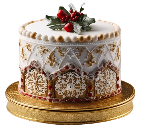Artistic Christmas Cake