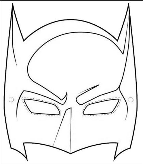 Batman Mask Drawing Page