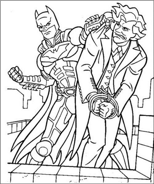 Batman and Joker Coloring Page