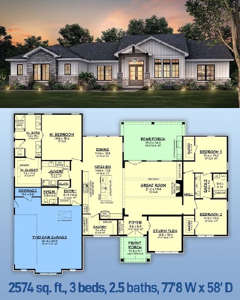 Modern Contemporary Ranch Style House Plans