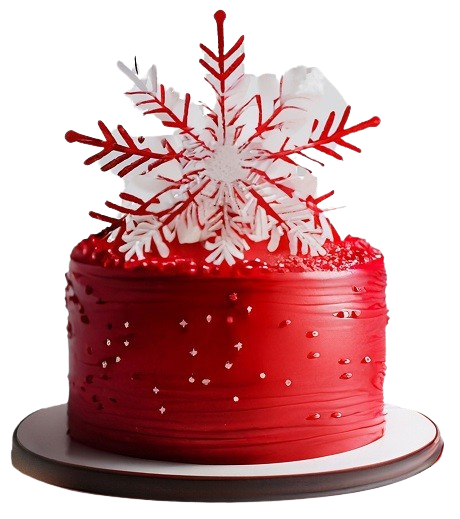 Red Velvet Christmas Cake Design